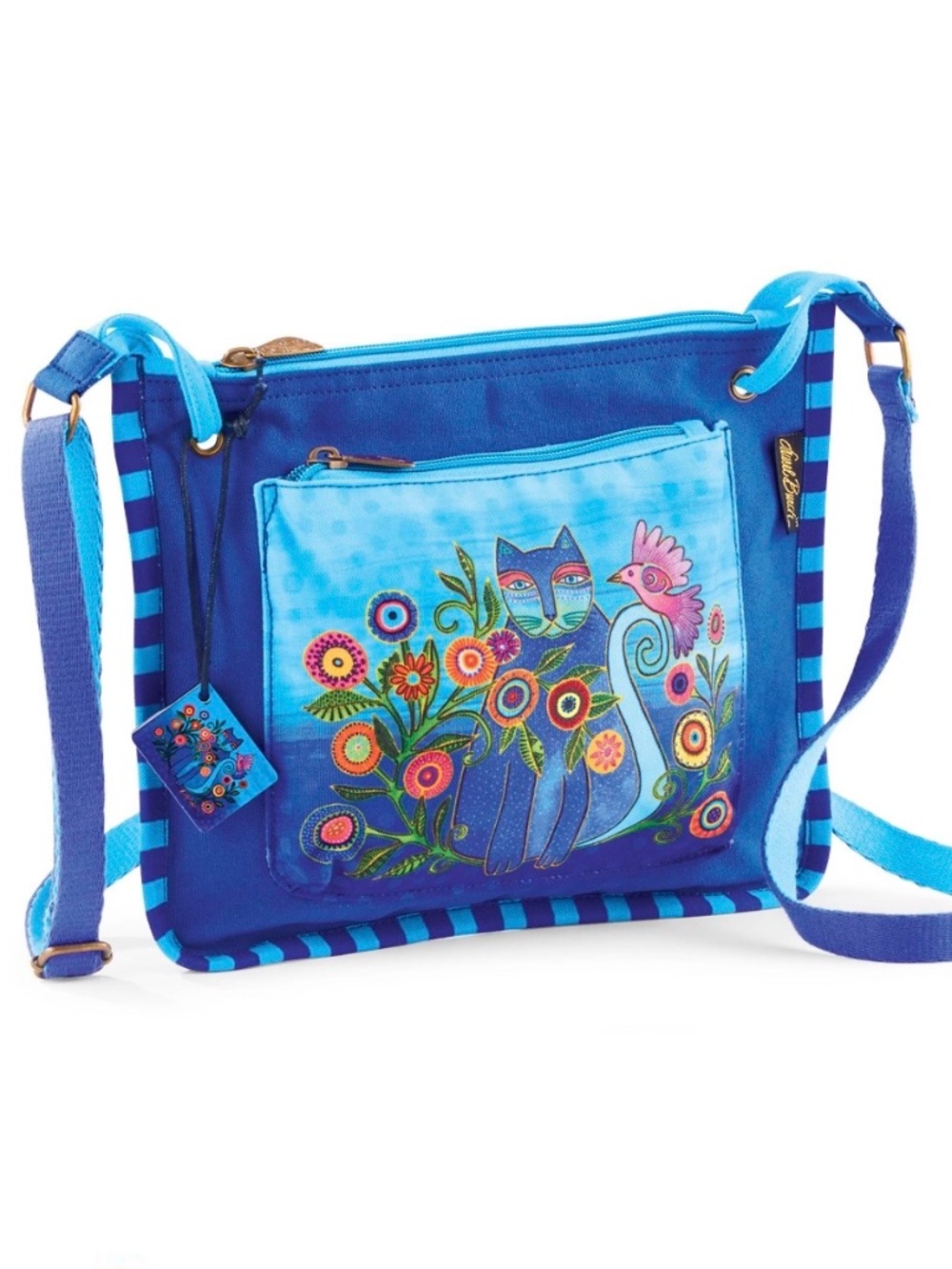 NWT Laurel Burch™ Cerulean Cat Crossbody Bag - Picture 2 of 7